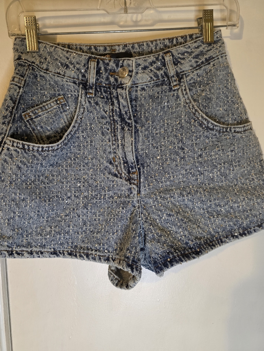 Maje Rhinstones Highwaisted Women's Denim 24 Waist